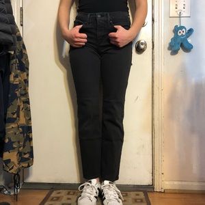 Levi’s black/charcoal straight leg 314 jeans